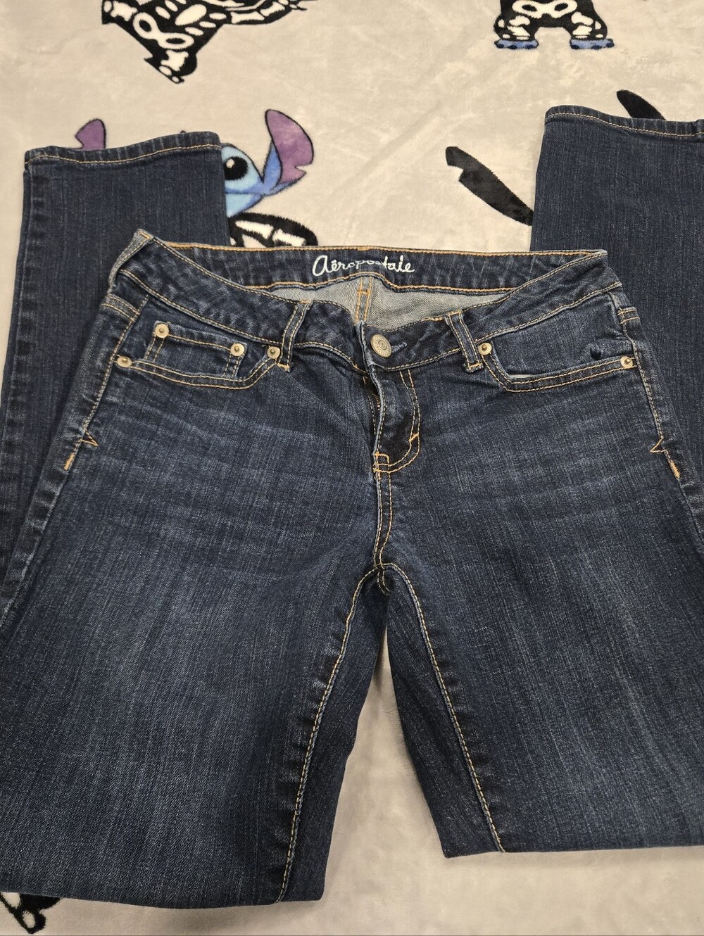 Aeropostale Bayla Skinny Size 6 Regular  Dark Wash Skinny Jeans - Indigo Blue